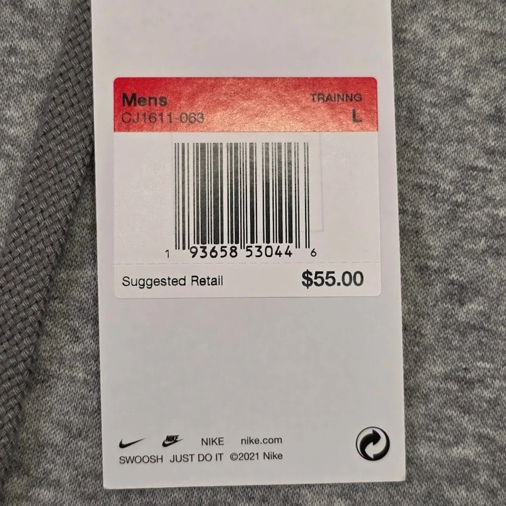Nike‎ Men's Size L Club Fleece Gray Pullover Hoodie Sweatshirt CJ1611-063 NWT